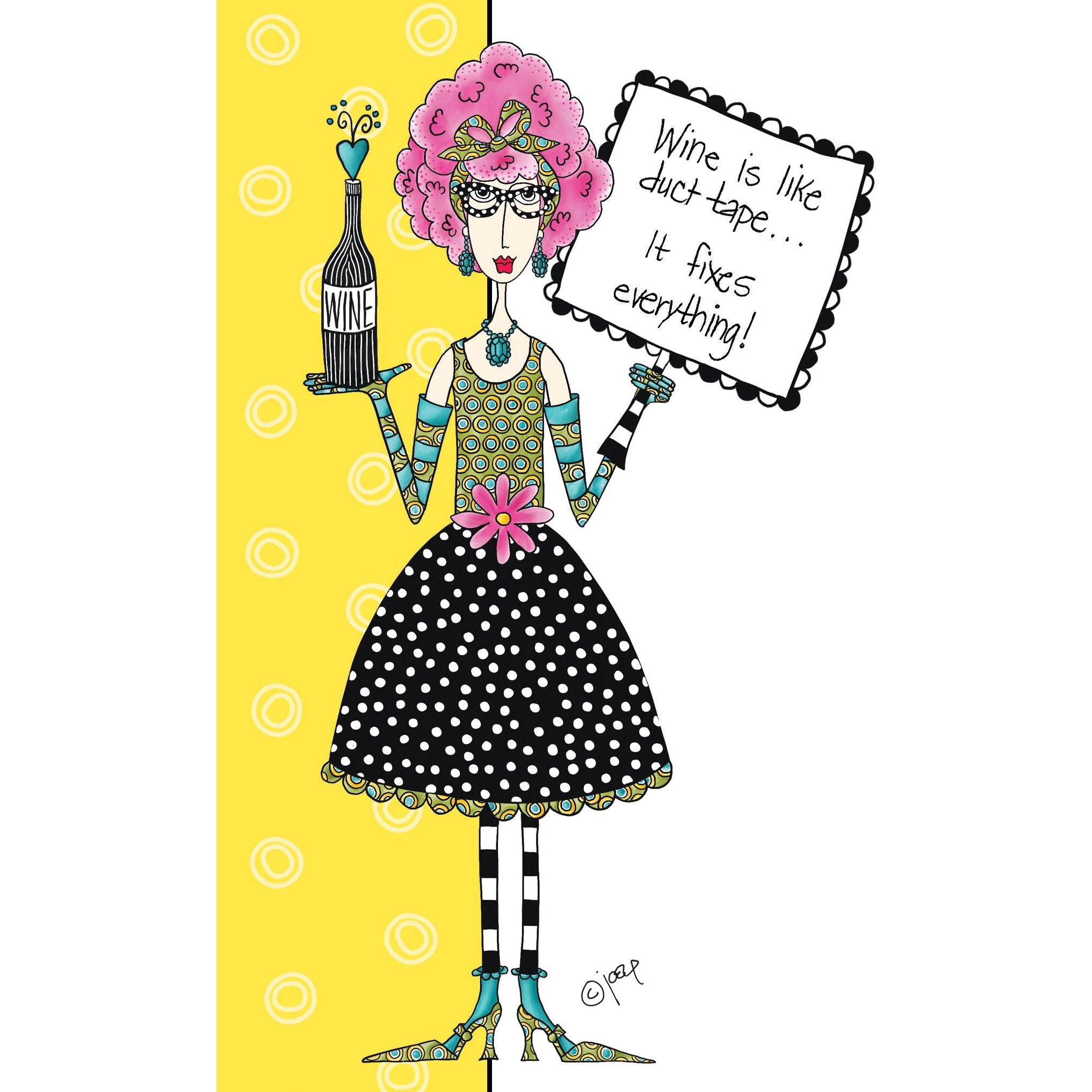 Wine Is Like Duct Tape Birthday Card Dolly Mamas - Cardmore